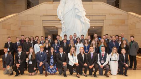 The 2018 Y.E.S class at the U.S. Capitol.