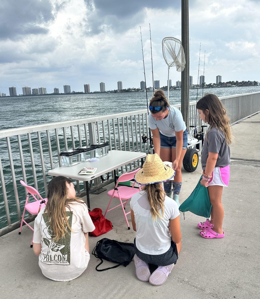 Emily enjoys sharing her passion for fishing with the next generation.